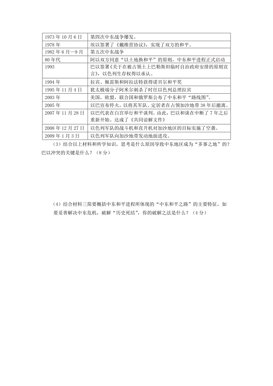 浙江省2012高考历史模拟试题（4）无答案_第4页