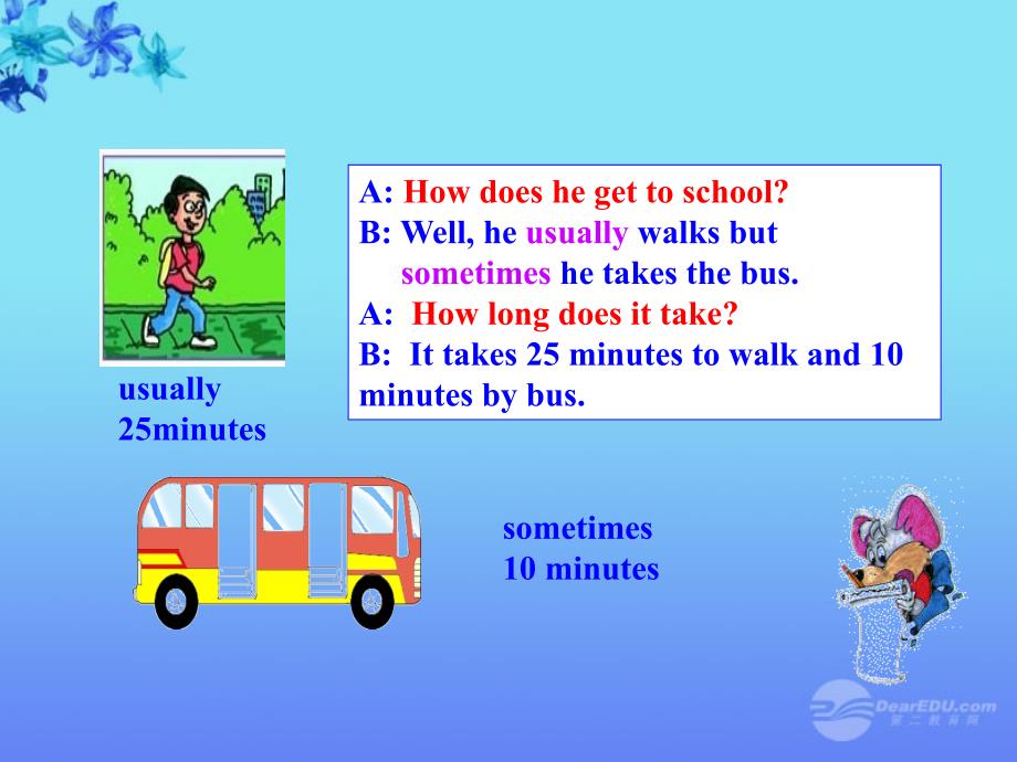 八年级英语上册 unit 4  how do you get to school section b教学课件 人教实验版_第3页