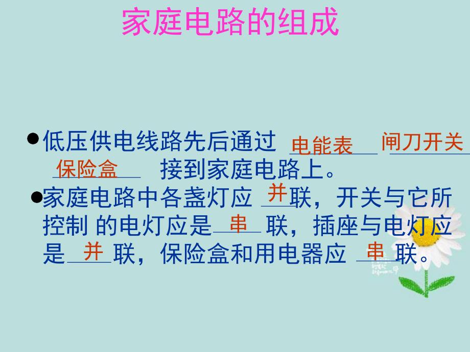 湖北省钟祥市石牌镇初级中学八年级物理下册《8.6生活用电常识》课件 新人教版_第3页