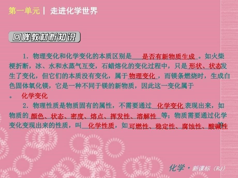 （新课标）九年级化学上册 第一单元 走进化学上册世界同步课件 （新版）新人教版_第5页