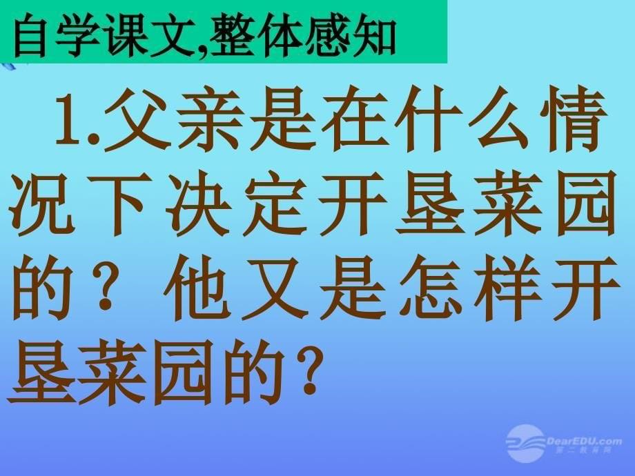 三年级语文下册 父亲的菜园 2课件 长春版_第5页