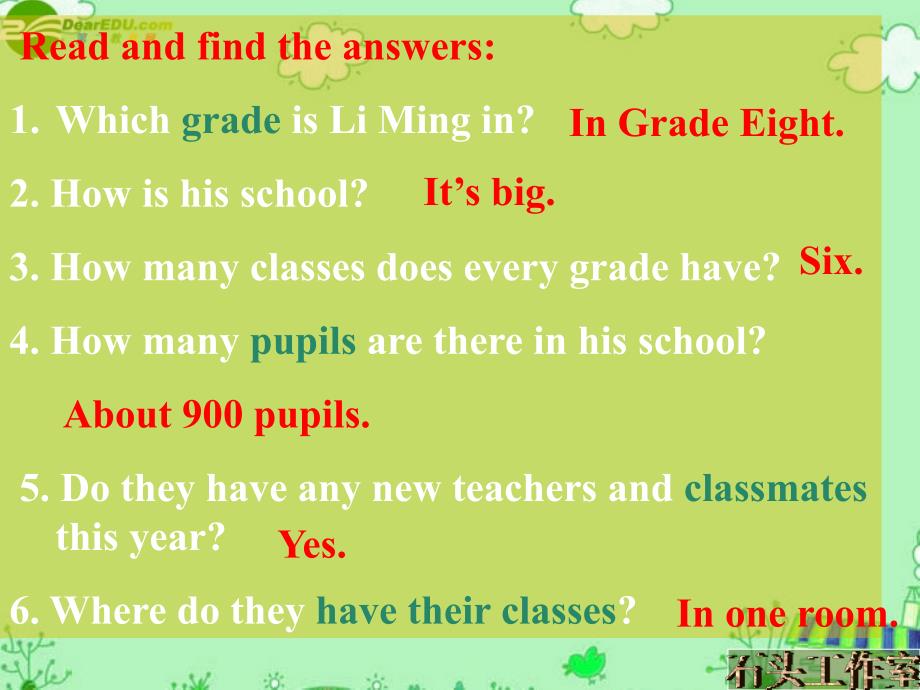 八年级英语上册 unit 1 me and my class lesson 1课件 冀教版_第4页