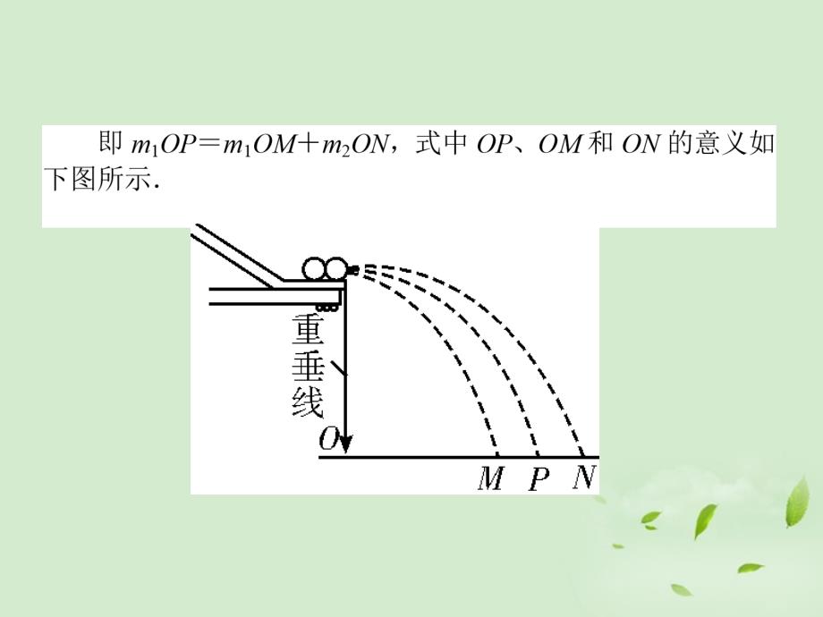 2013年高考物理第一轮总复习 实验七 验证动量守恒定律课件_第4页