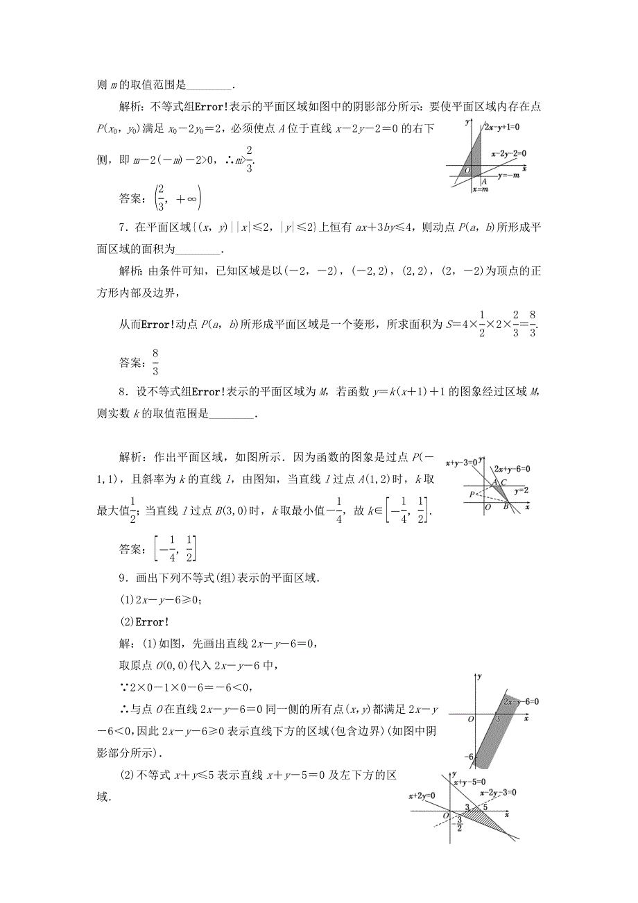 2018年高中数学课时跟踪检测十七二元一次不等式组表示的平面区域苏教版必修_第2页