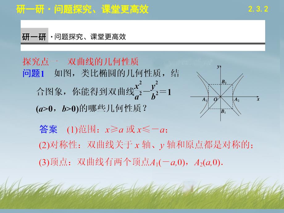 2013-2014学年高中数学 第二章 2.3.2双曲线的几何性质配套课件 苏教版选修2-1_第4页