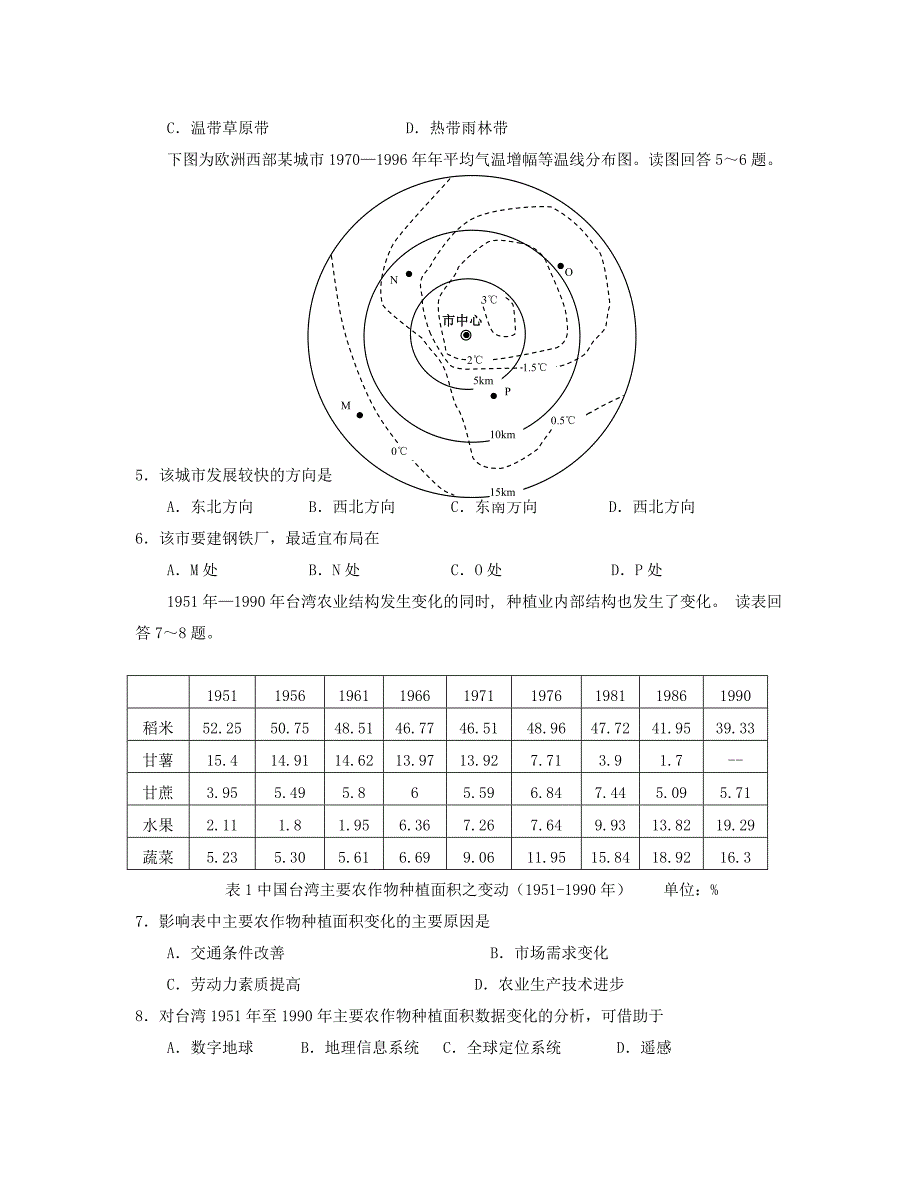 福建省2013届高三文综模拟试题_第2页