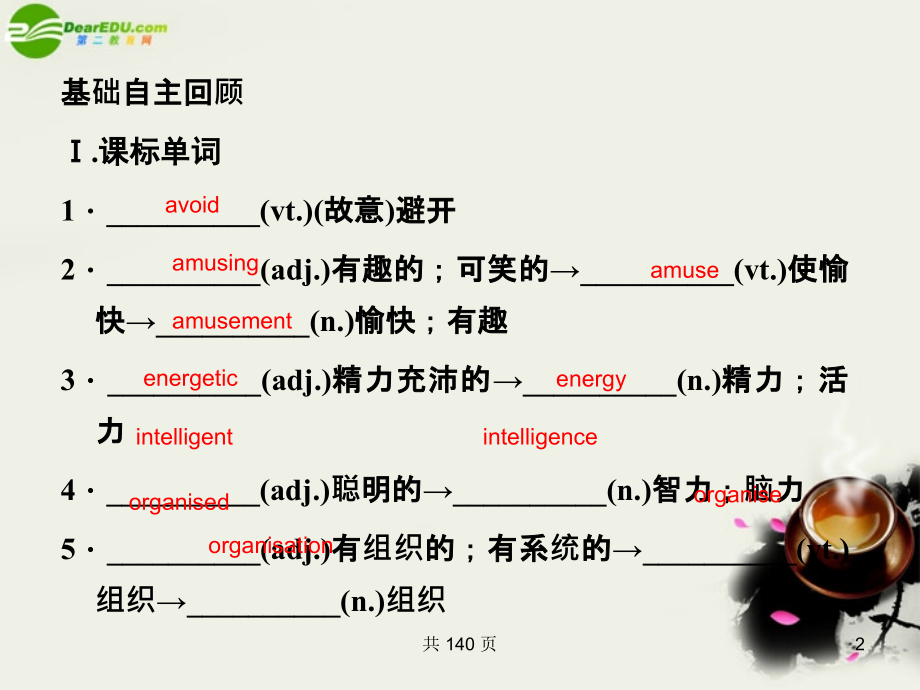 新课标2011高考英语一轮复习 module2 my new teachers 课件 外研版必修1_第2页