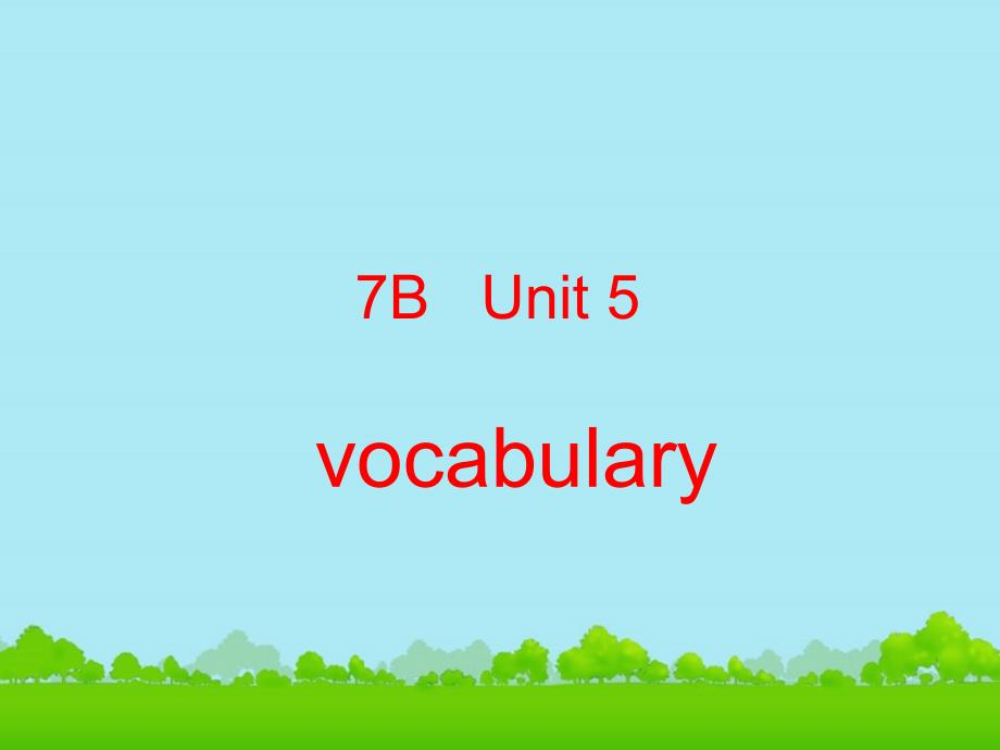 江苏省沭阳银河学校七年级英语下册《unit 5 finding your way vocabulary》课件 牛津版_第1页