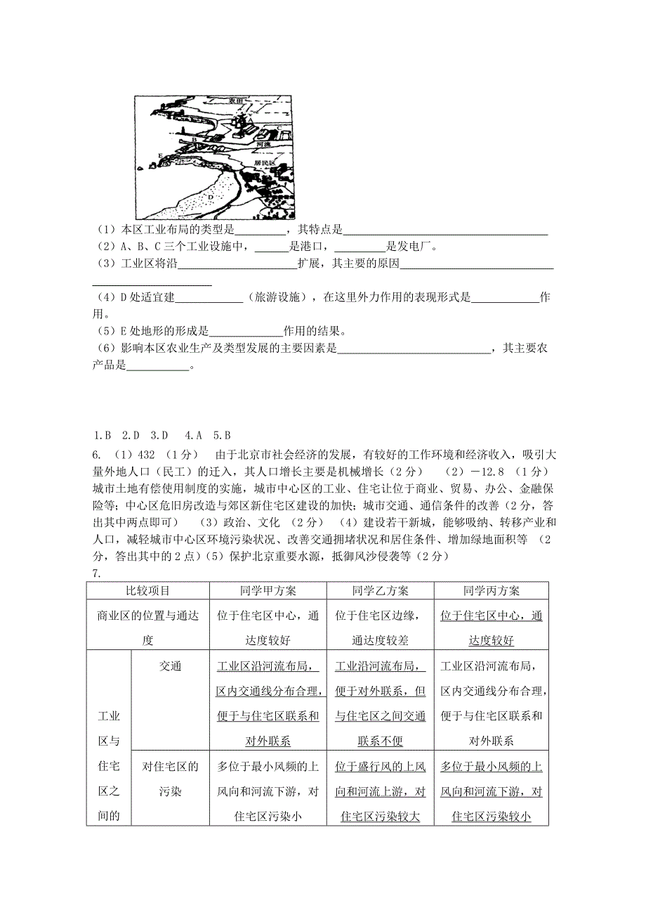 高中地理 第3章 城乡规化 3.1 城乡规划概述测试 湘教版选修4_第4页