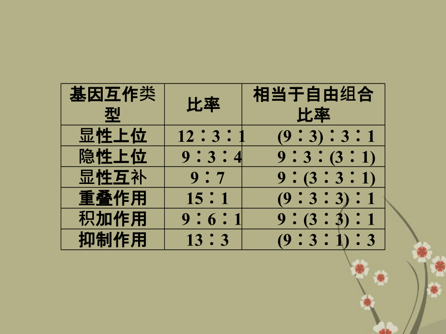 2013届高考生物一轮复习 第五单元 遗传的基本规律 单元综合提升课件 浙科版_第3页