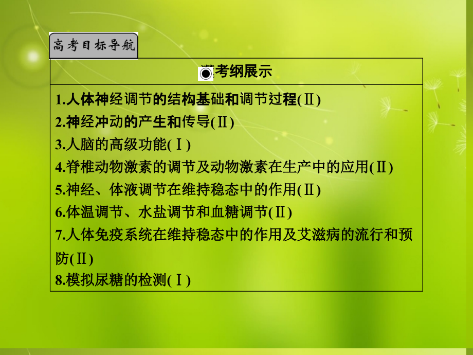 2013年高考生物 2.1通过神经系统的调节复习课件 新人教版必修3_第2页