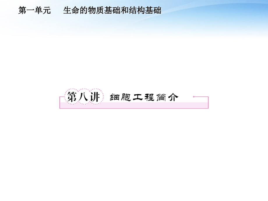 2012生物一轮复习 第八讲 细胞工程简介同步课件 大纲人教版_第1页