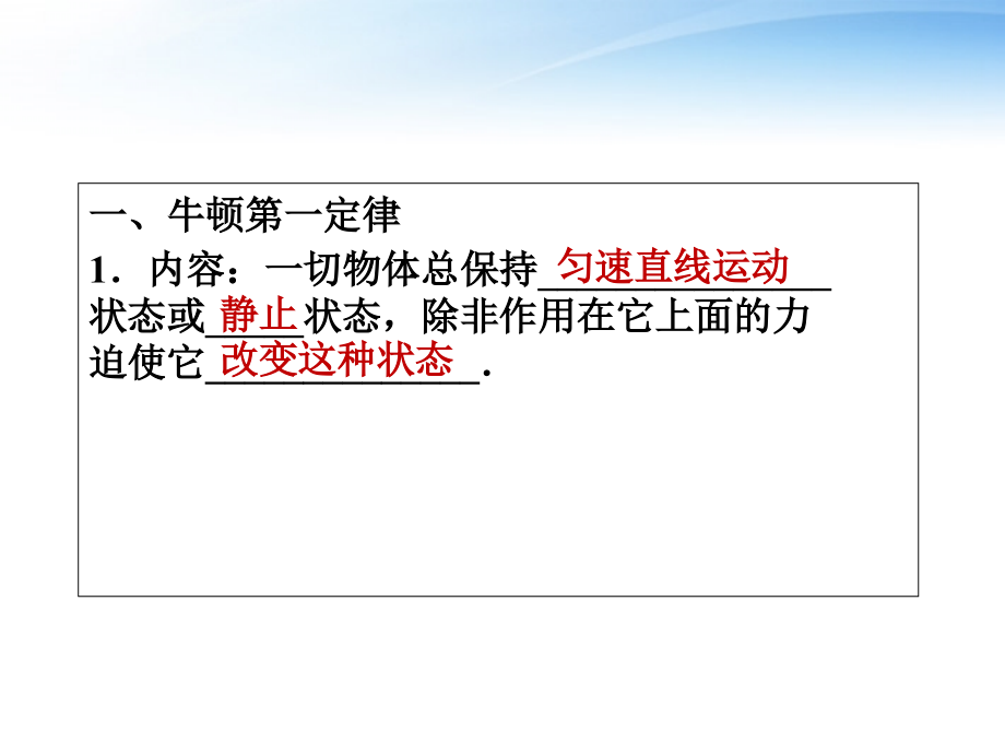 安徽省2012高三物理一轮 3.1牛顿运动定律课件_第2页