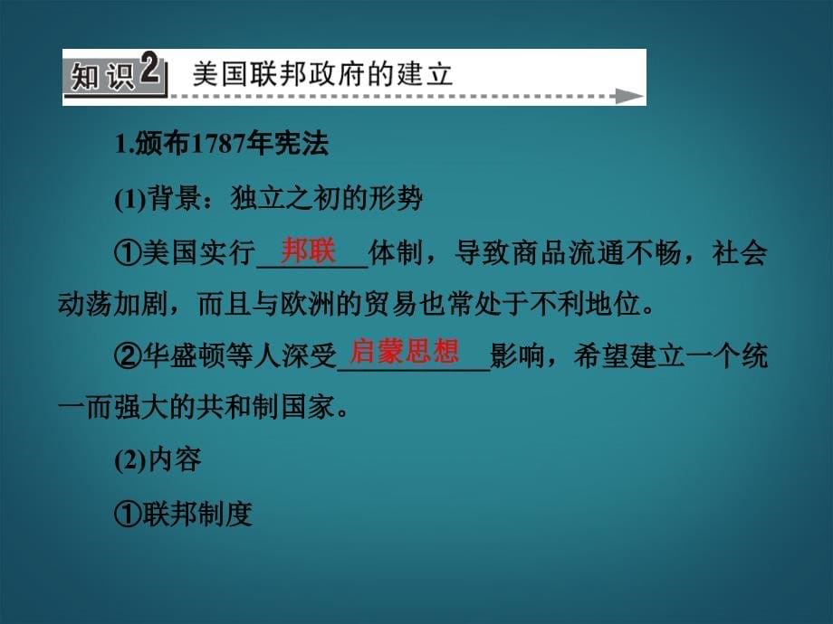 2014年高考历史一轮复习 第二单元第4讲 近代西方资本主义政治制度的确立与发展课件 新人教版_第5页