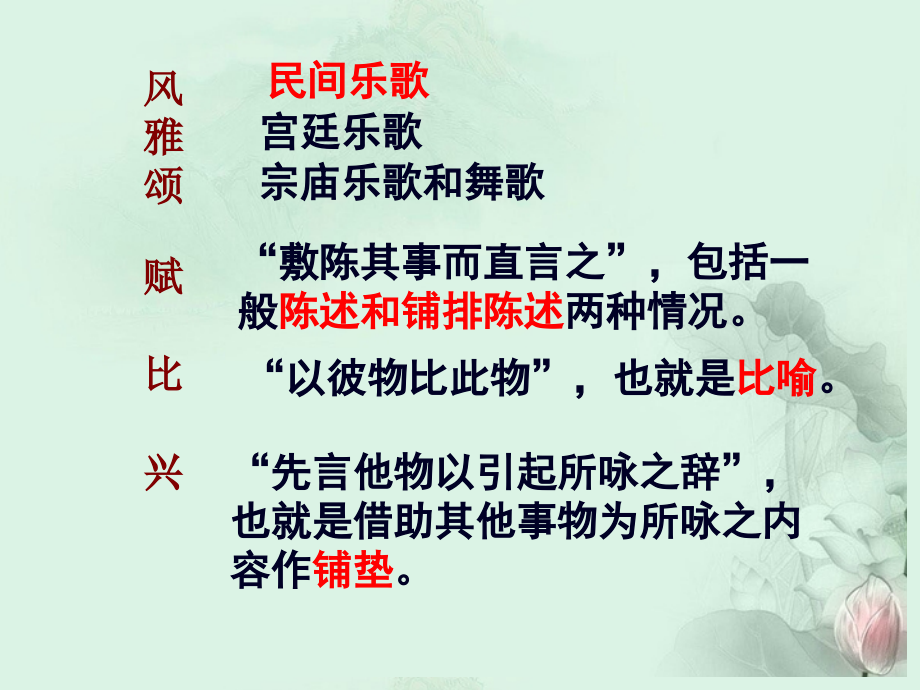 湖南省株洲市第四中学高一语文《诗经两首》课件 新人教版_第4页