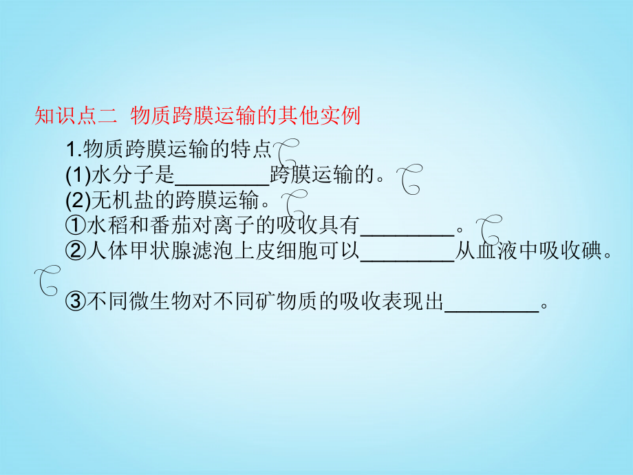 2014届高考生物一轮复习 2-3 细胞的物质输入与输出课件 新人教版必修1_第2页