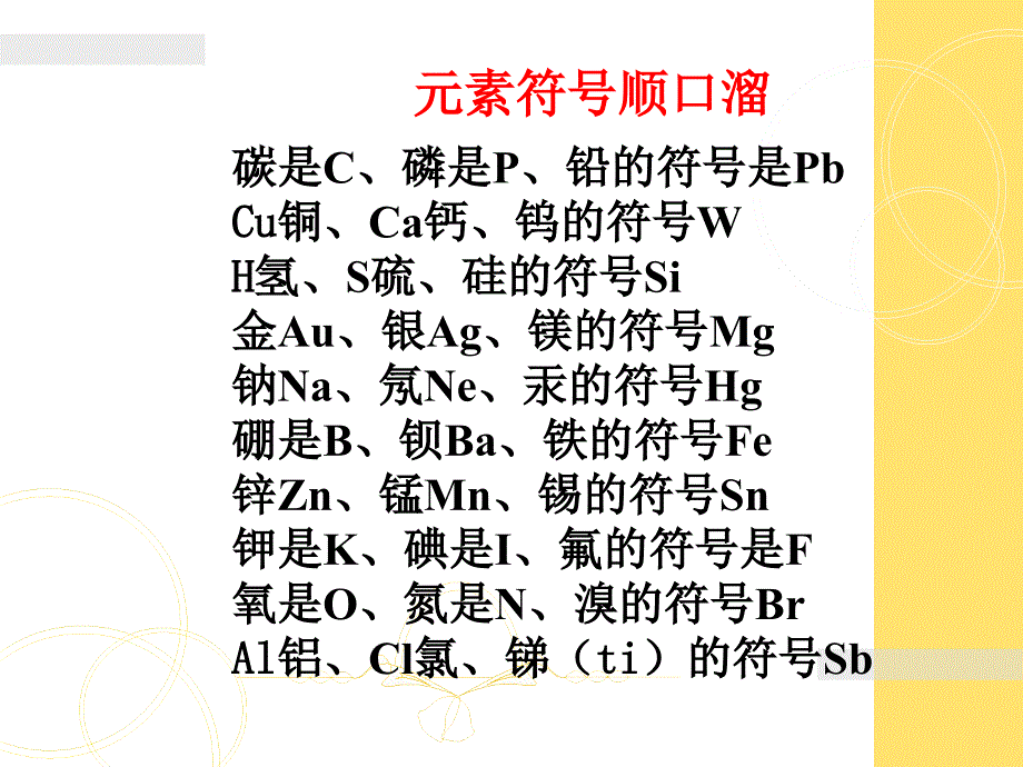 符号、元素、原子团顺口溜_第2页