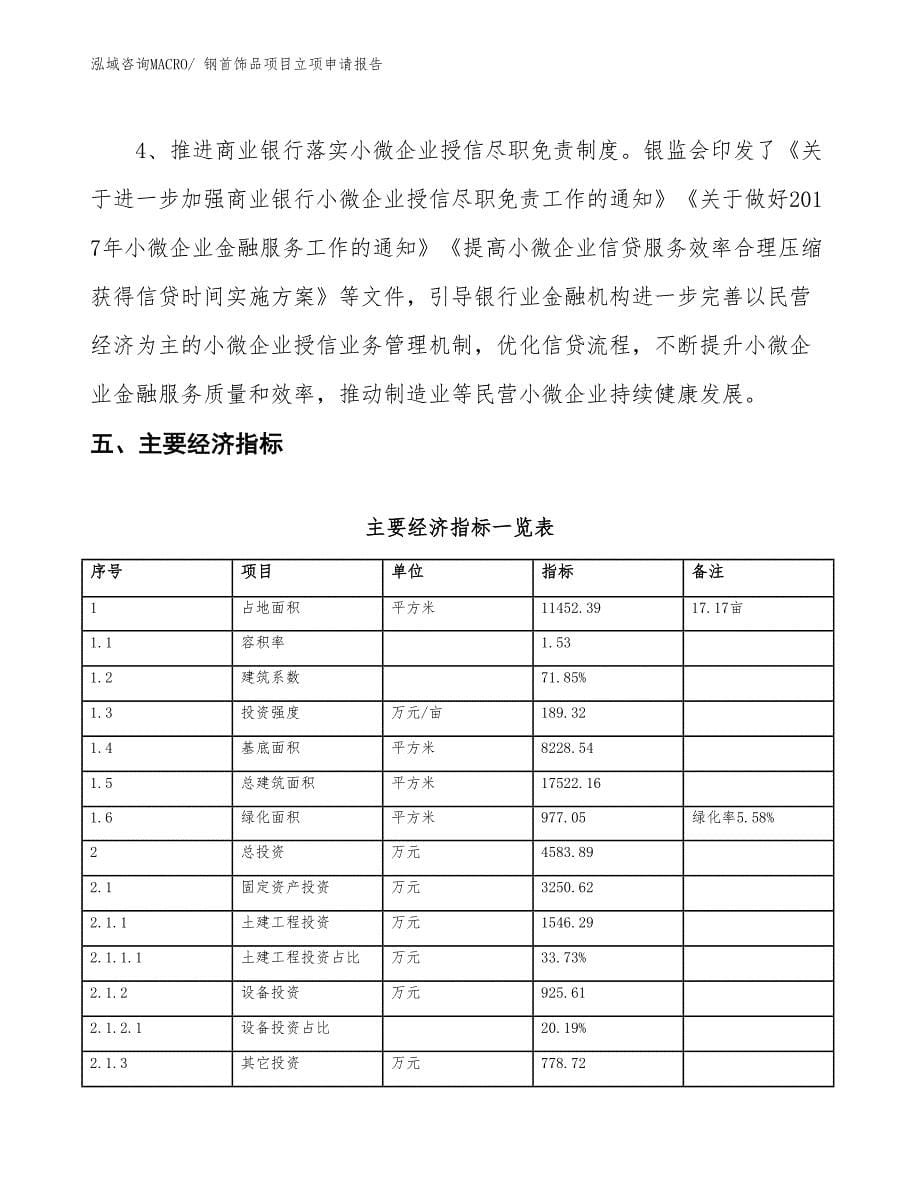 （招商引资）钢首饰品项目立项申请报告_第5页