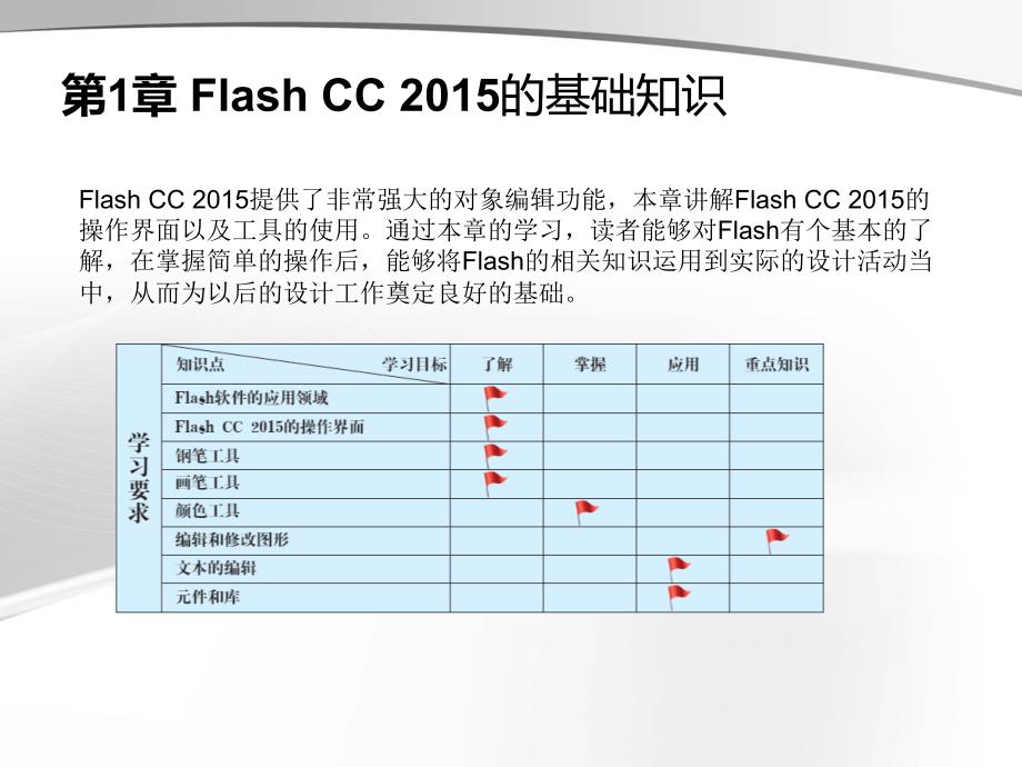 Flash CC 2015中文版案例教程第1章Flash CC 2015的基础知识_第3页