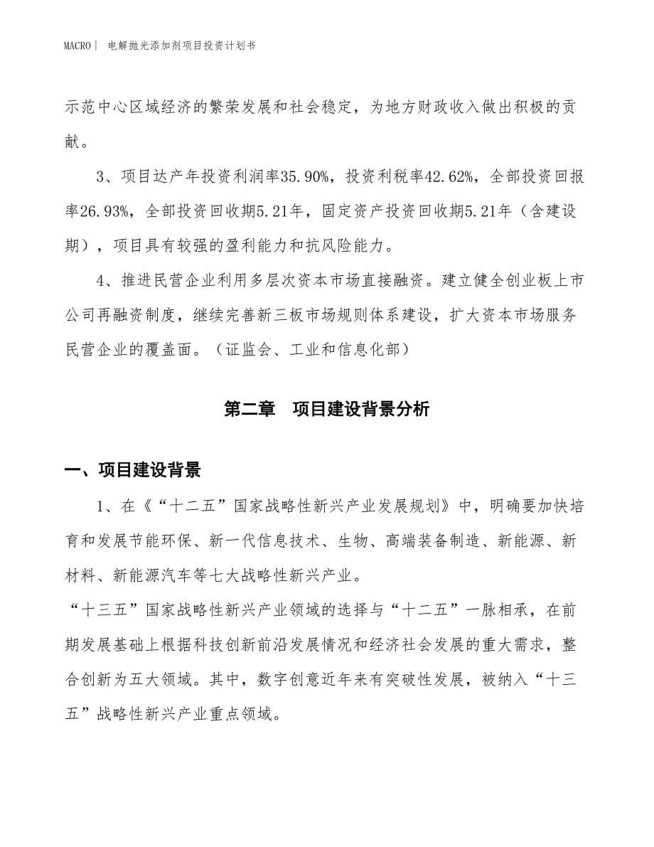 （招商引资报告）电解抛光添加剂项目投资计划书_第5页