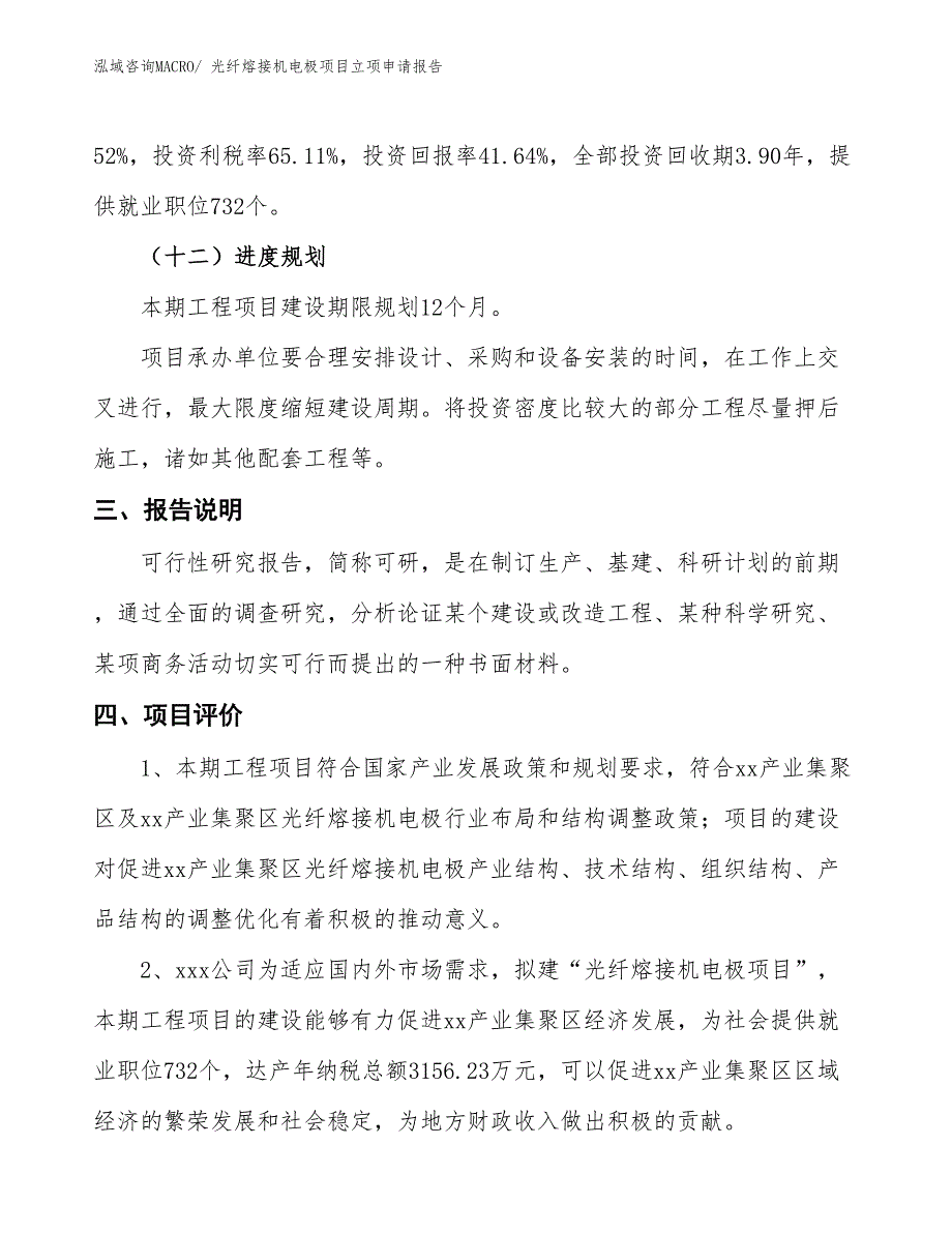 （招商引资）光纤熔接机电极项目立项申请报告_第4页