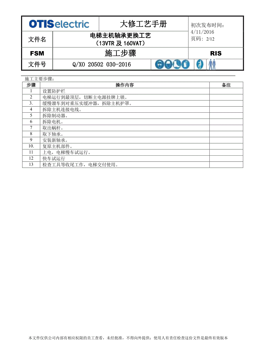 电梯主机轴承更换工艺(13vtr160vat及140vat)_第2页