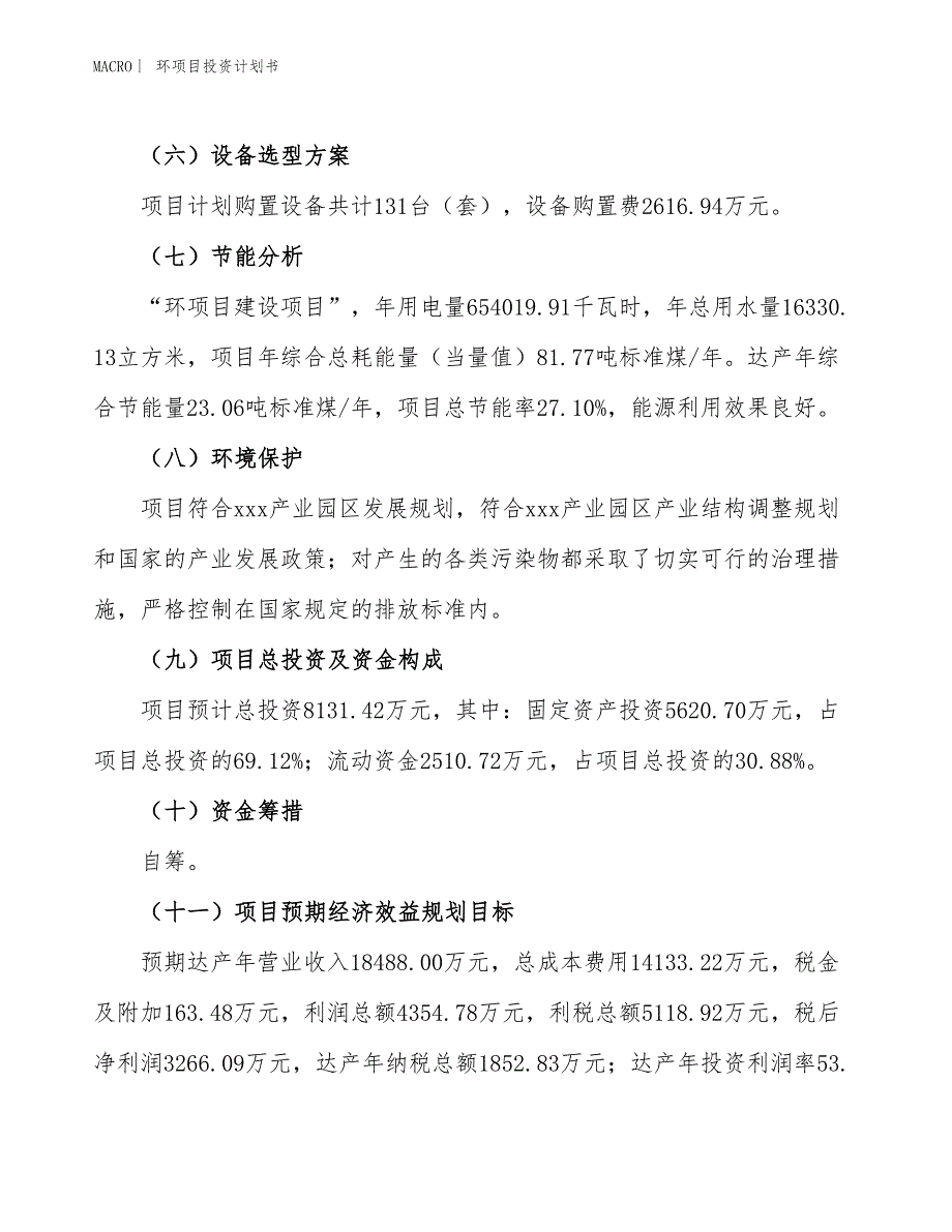 （招商引资报告）环项目投资计划书_第3页