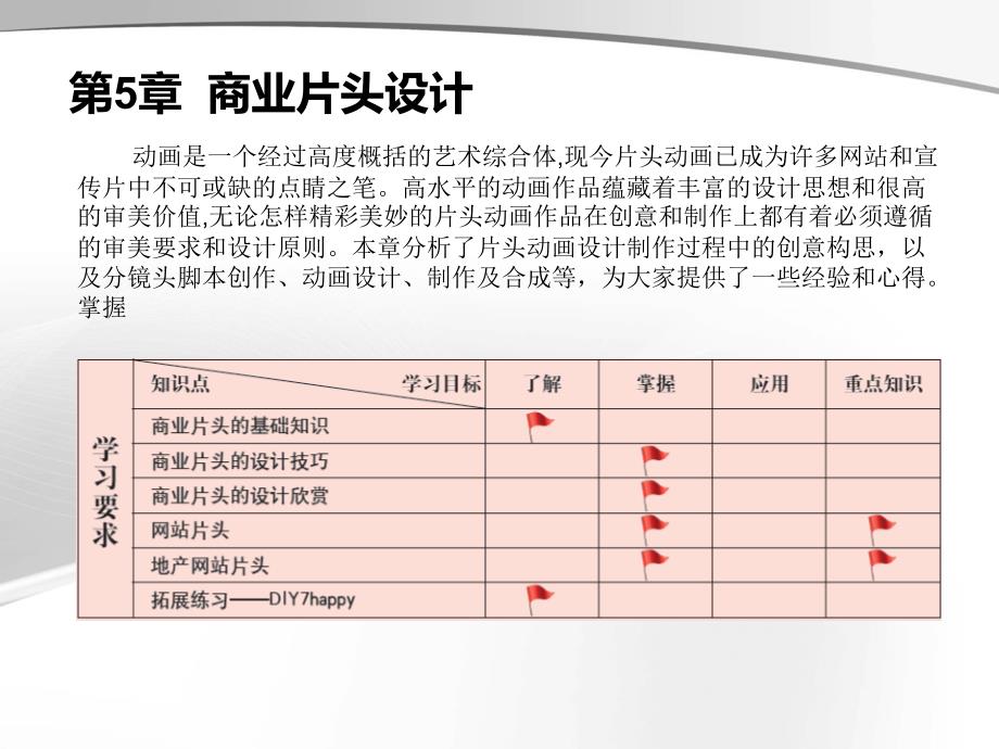 Flash CC 2015中文版案例教程第5章商业片头设计_第1页