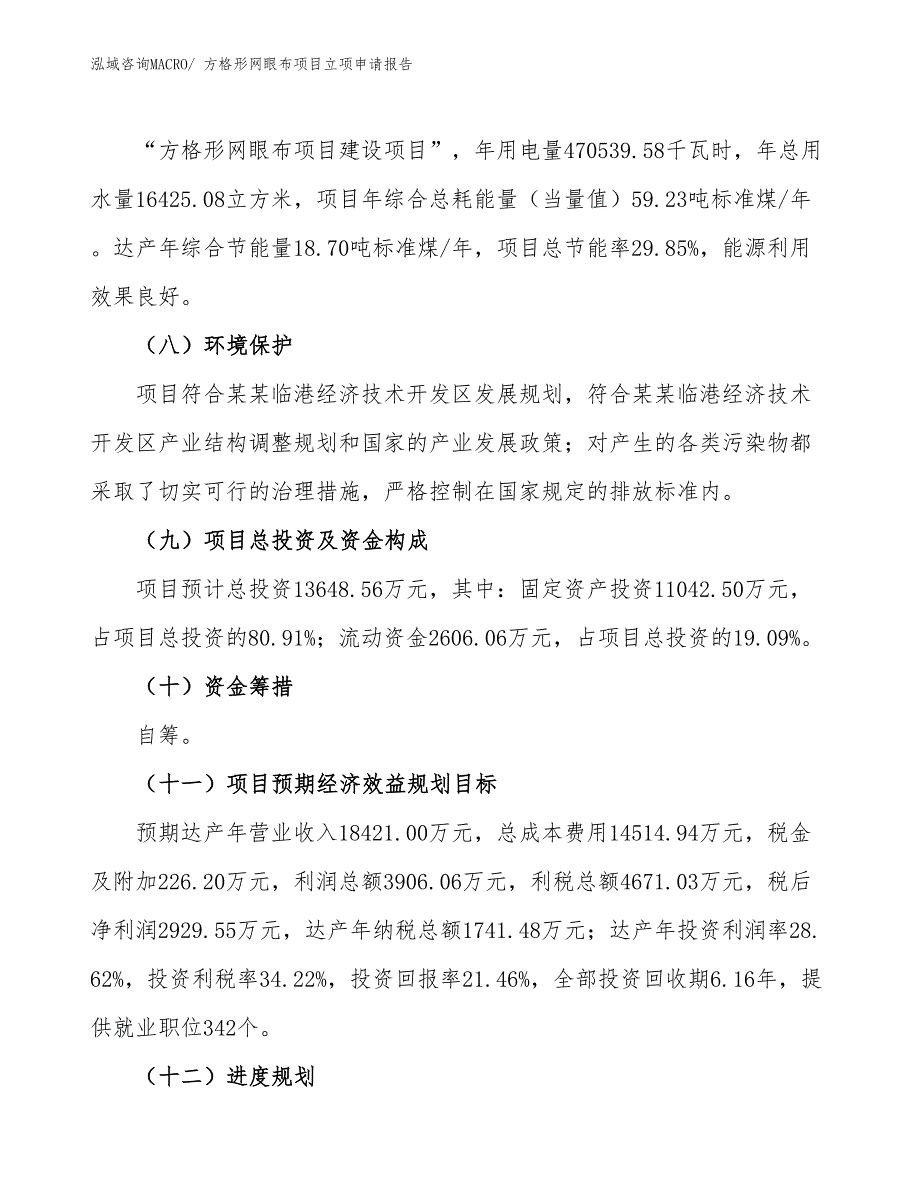 （招商引资）方格形网眼布项目立项申请报告_第3页