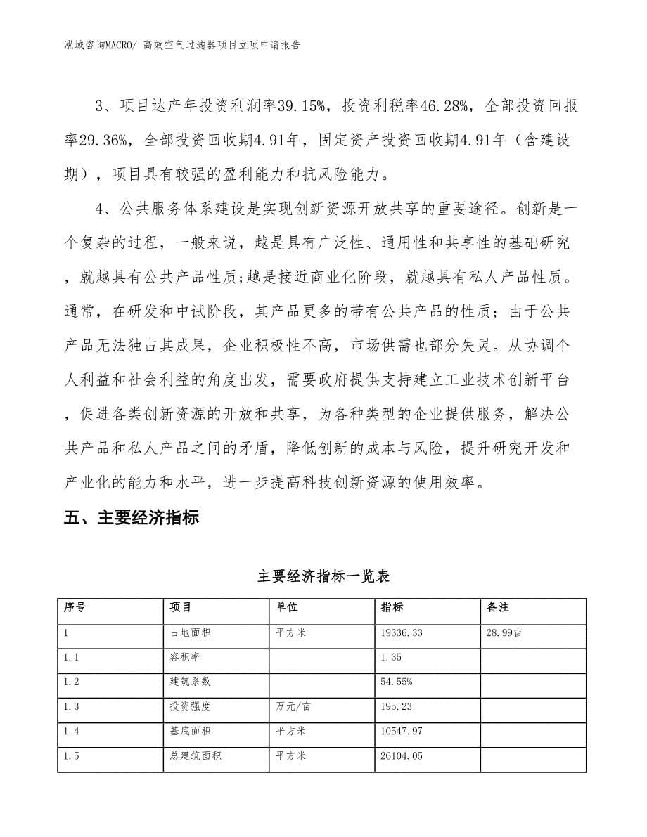 （招商引资）高效空气过滤器项目立项申请报告_第5页