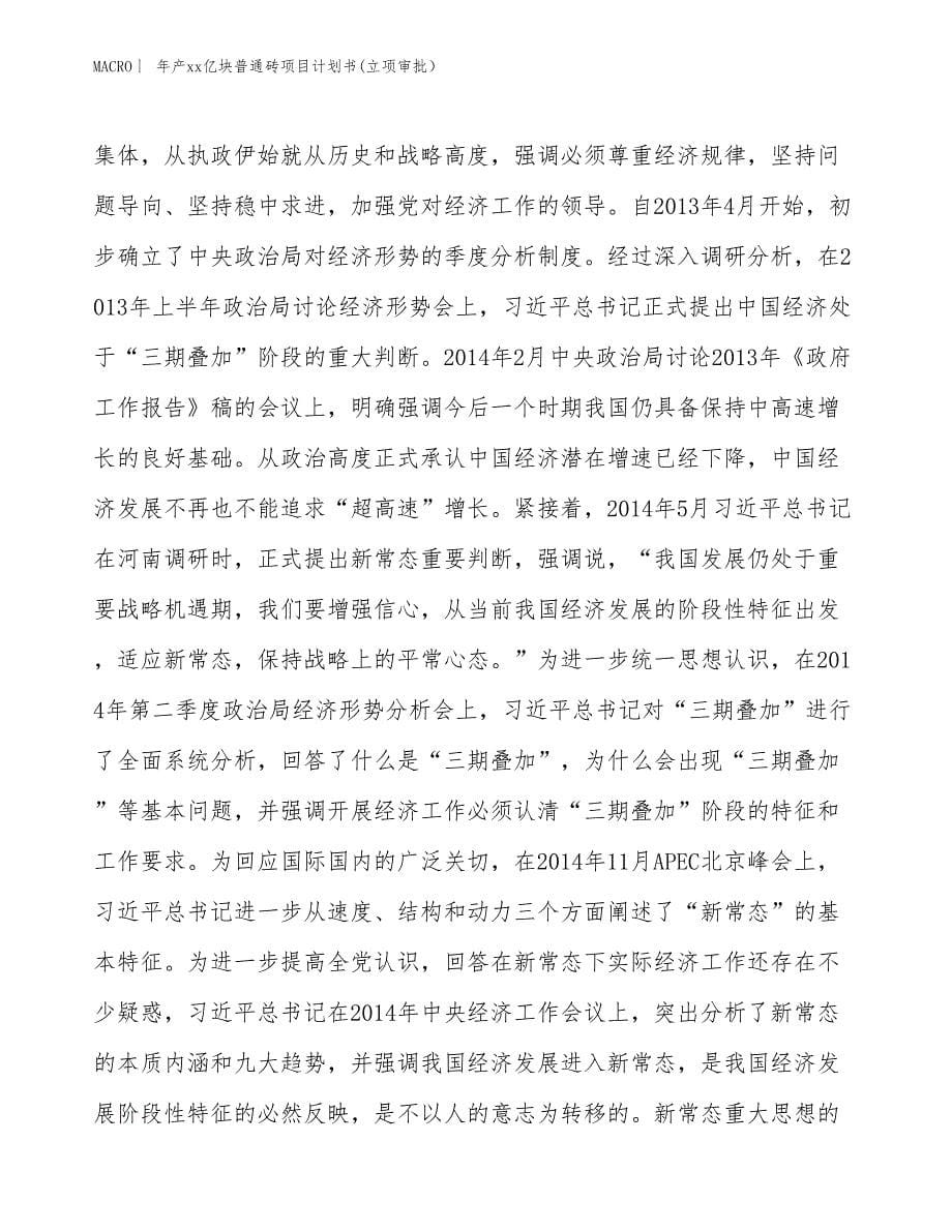 年产xx亿块普通砖项目计划书(立项审批）_第5页