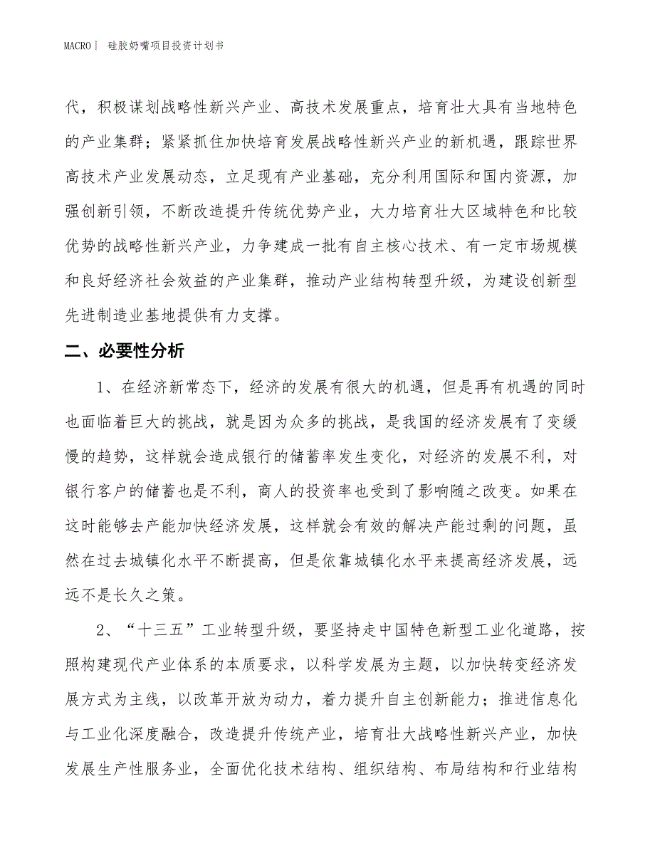 （招商引资报告）硅胶奶嘴项目投资计划书_第4页