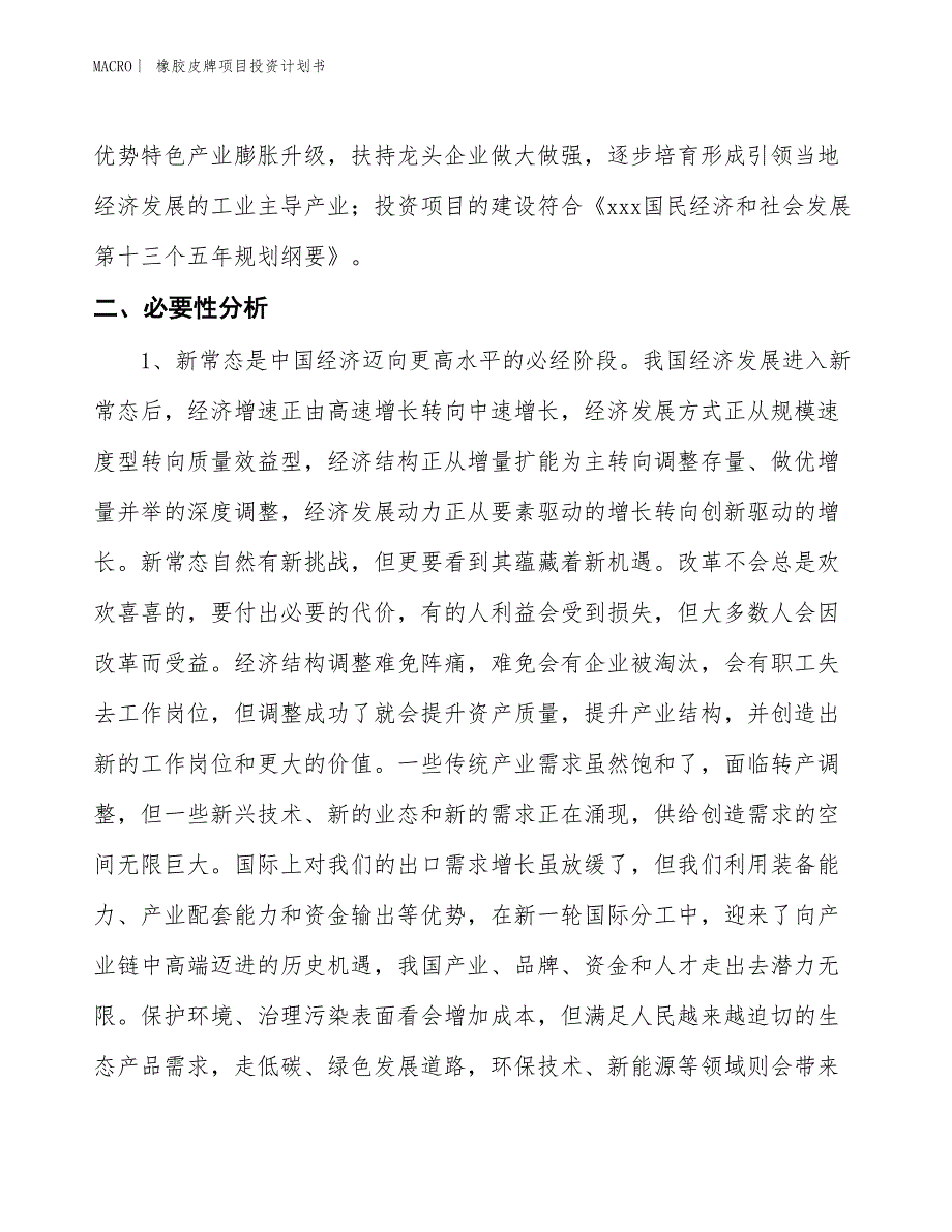 （招商引资报告）橡胶皮牌项目投资计划书_第4页