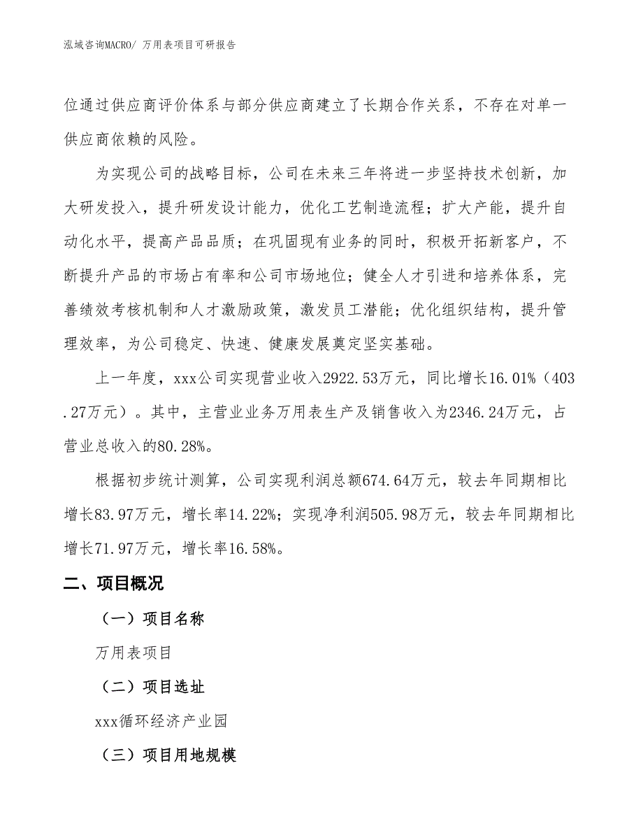 万用表项目可研报告_第2页