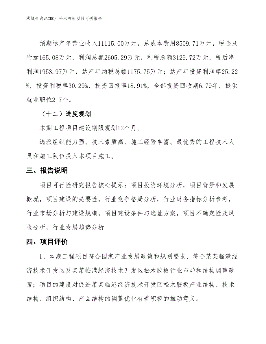 松木胶板项目可研报告_第4页