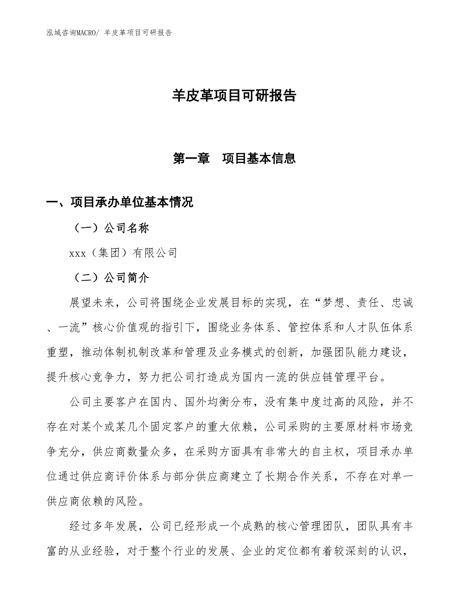 羊皮革项目可研报告_第1页