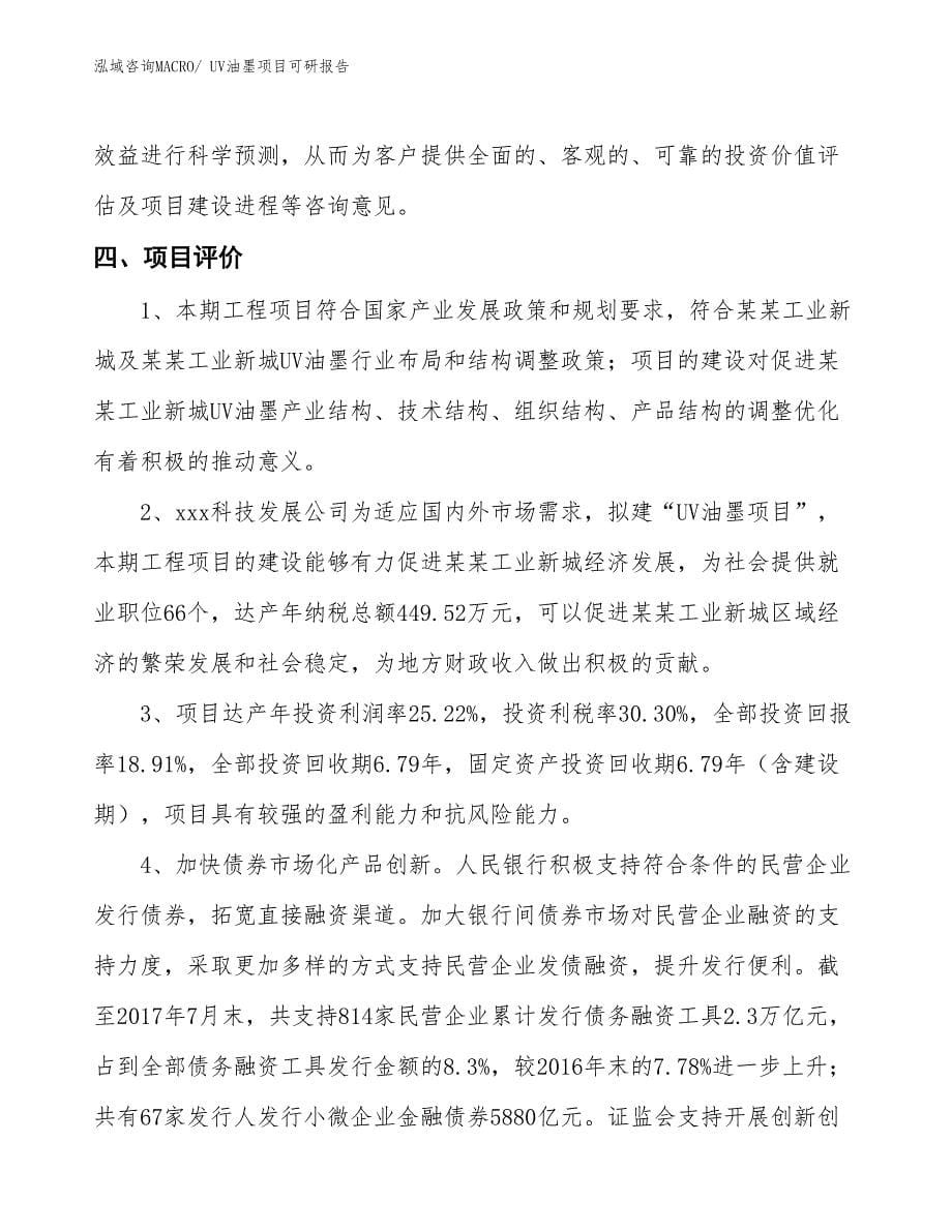 UV油墨项目可研报告_第5页