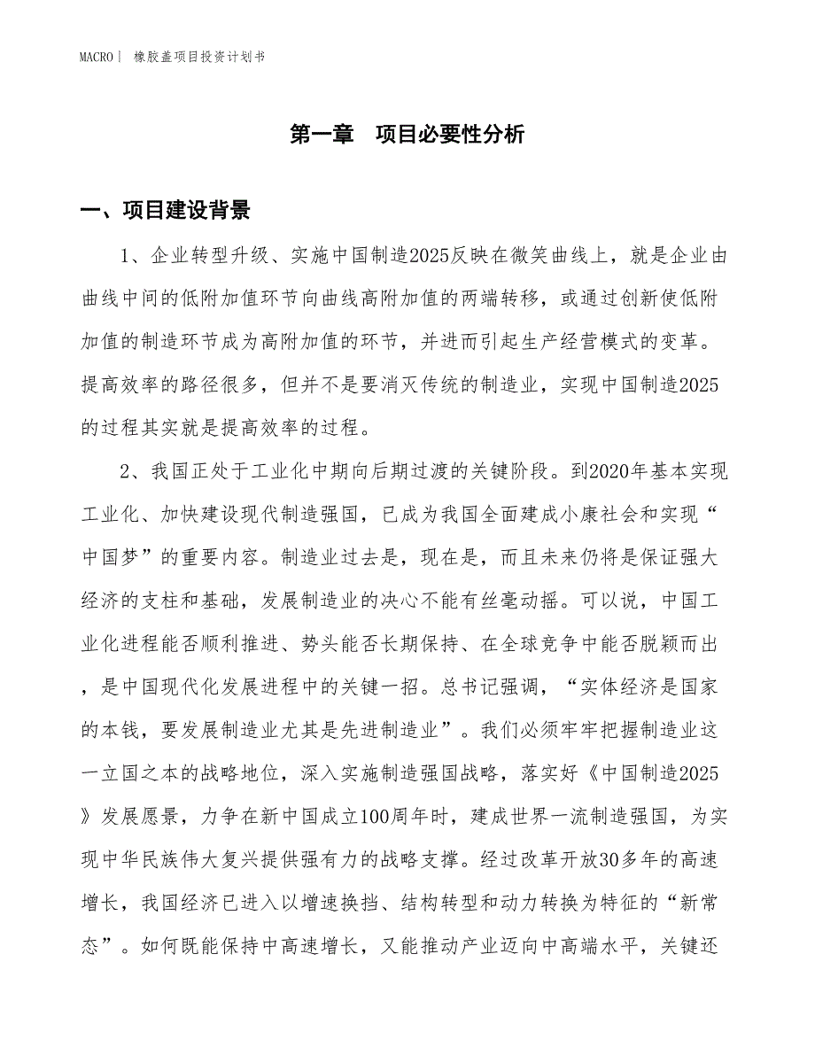 （招商引资报告）橡胶盖项目投资计划书_第3页