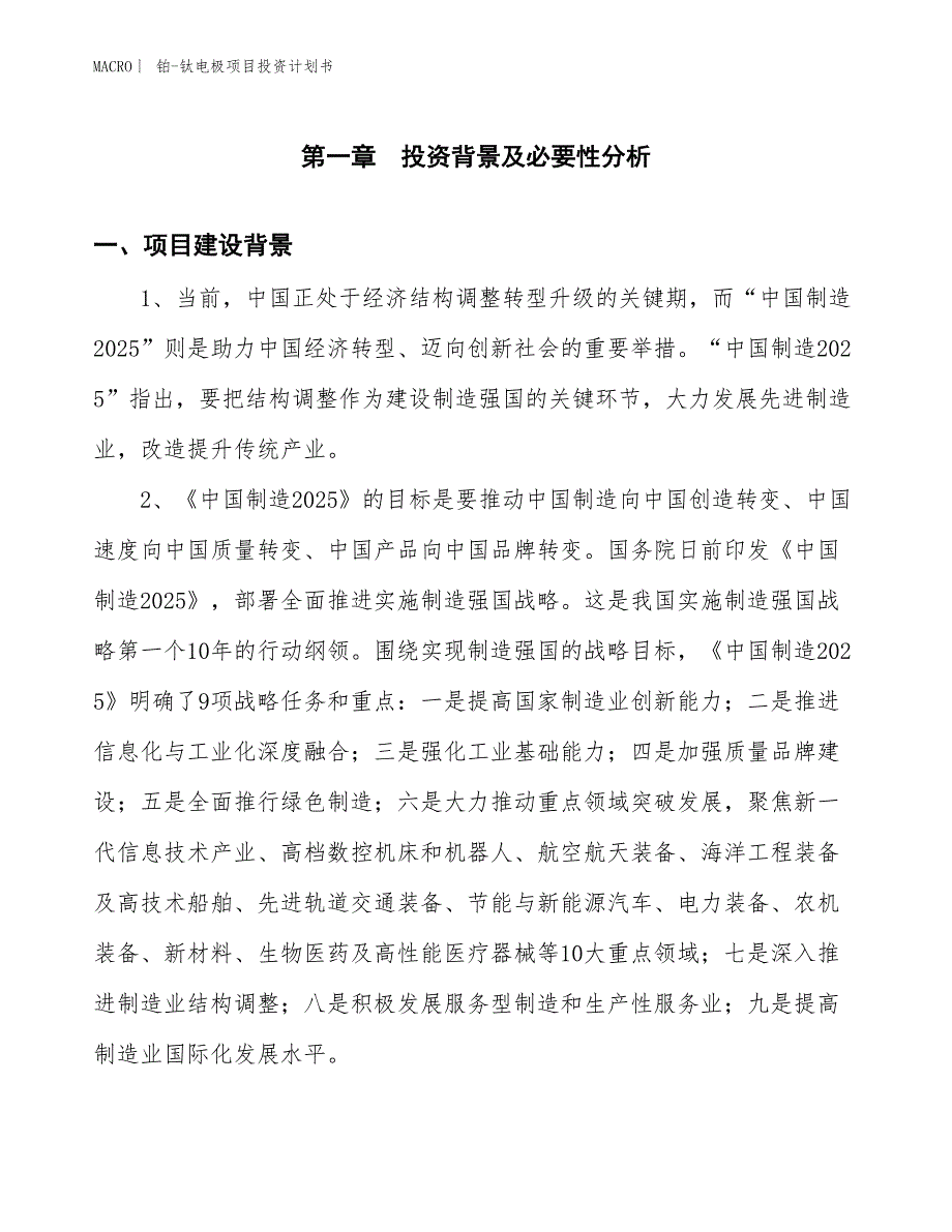 （招商引资报告）铂-钛电极项目投资计划书_第3页