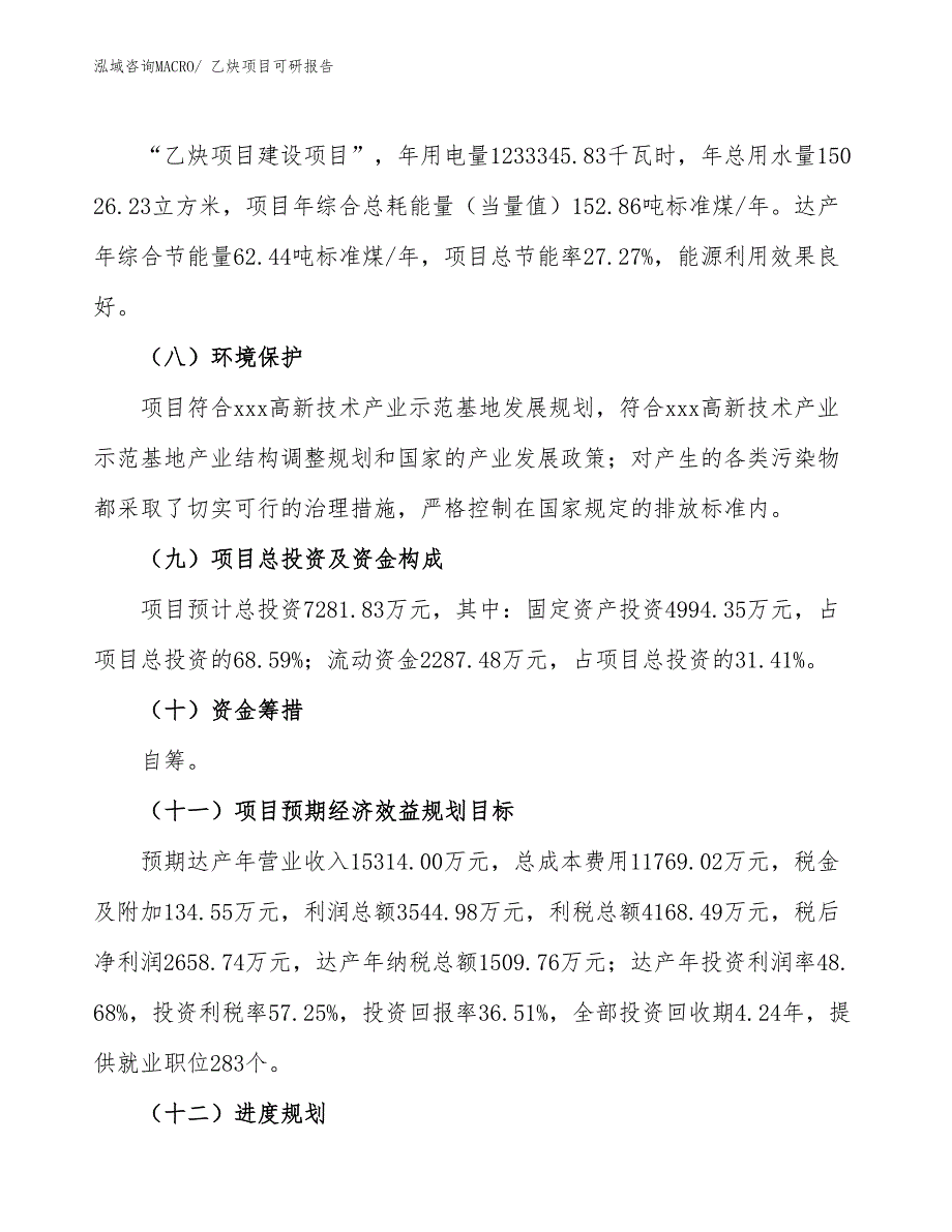 乙炔项目可研报告_第3页