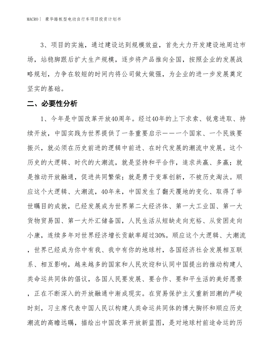 （招商引资报告）豪华踏板型电动自行车项目投资计划书_第3页