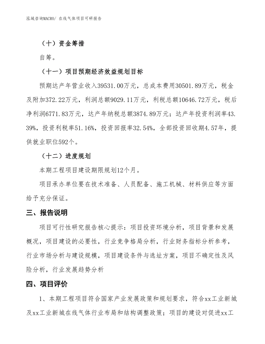 在线气体项目可研报告_第4页