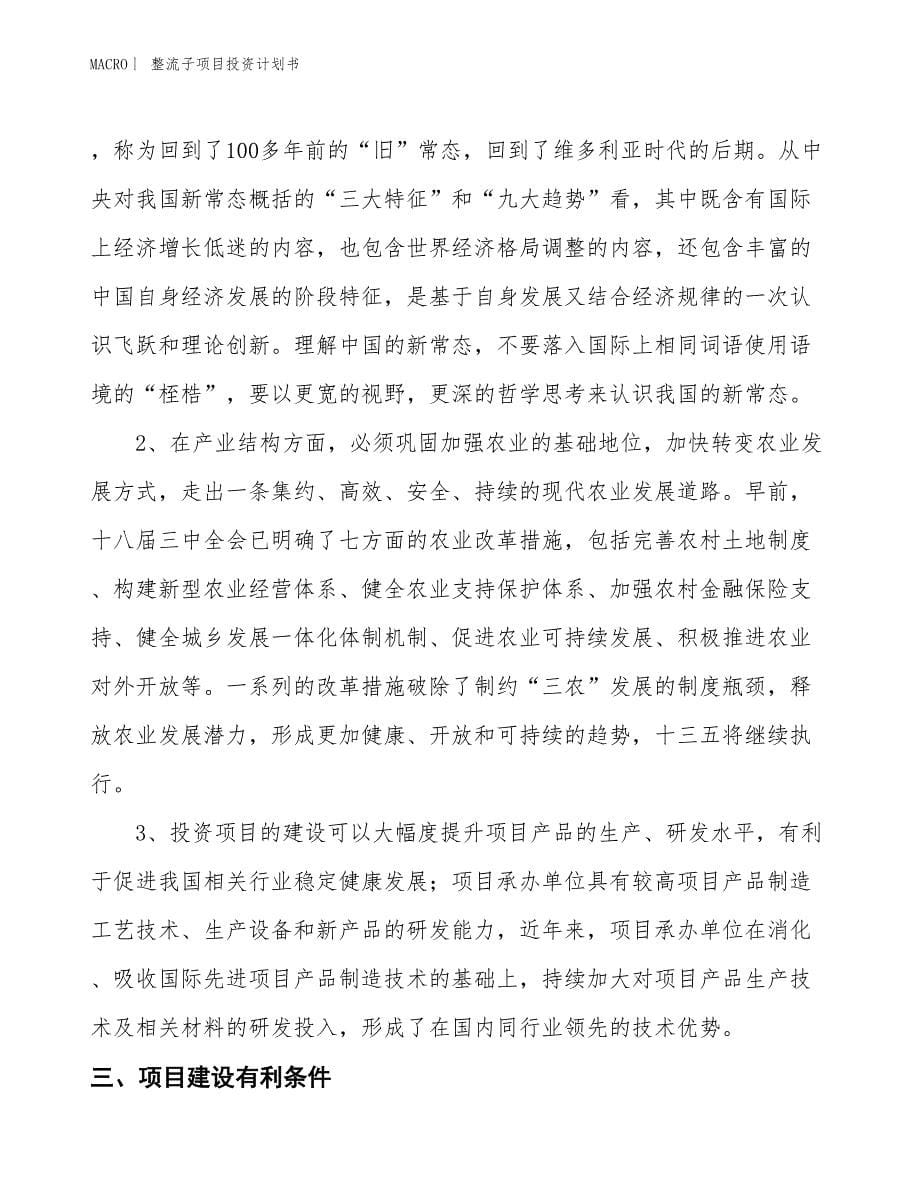 （招商引资报告）整流子项目投资计划书_第5页