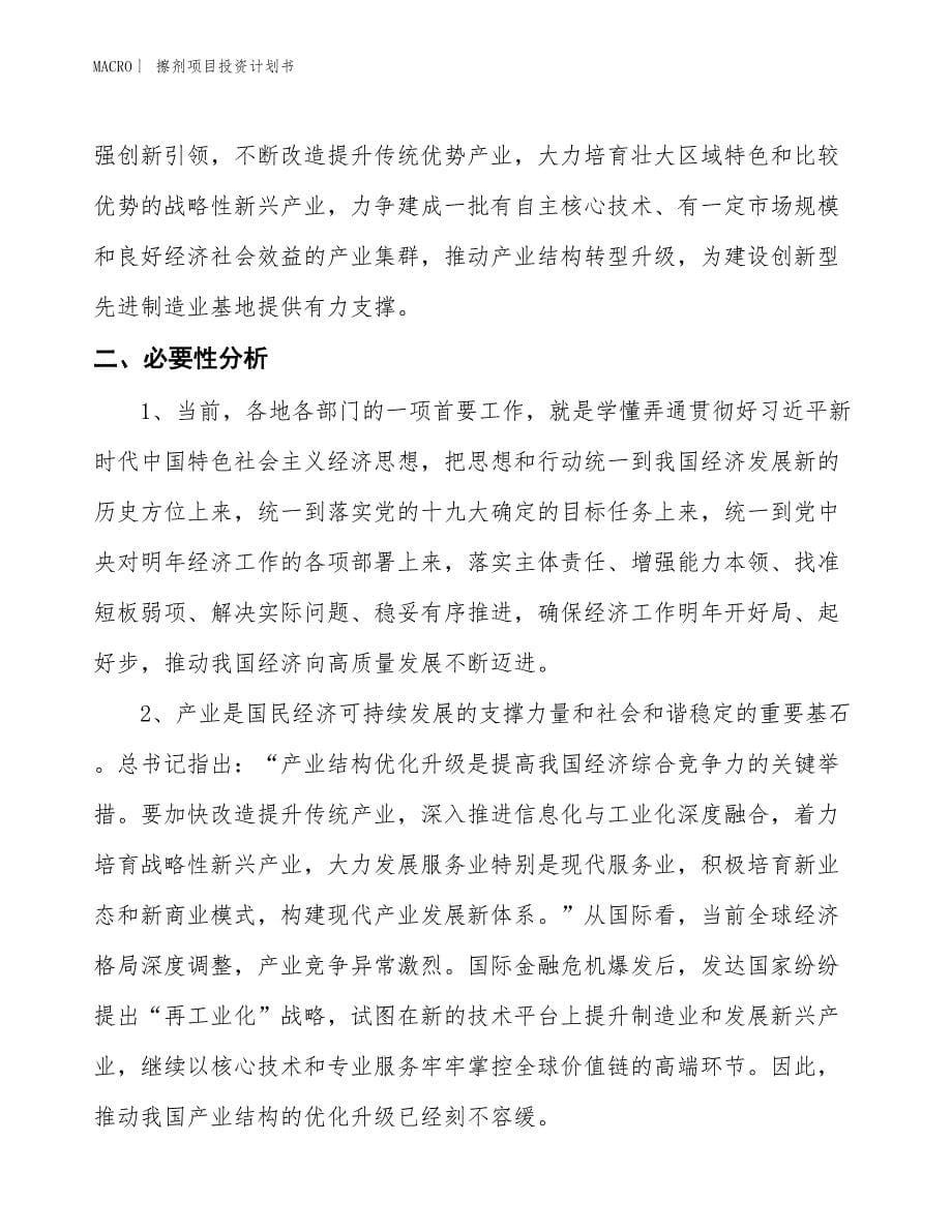 （招商引资报告）擦剂项目投资计划书_第5页