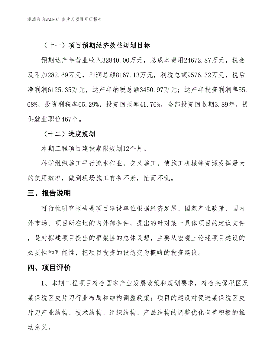 皮片刀项目可研报告_第4页