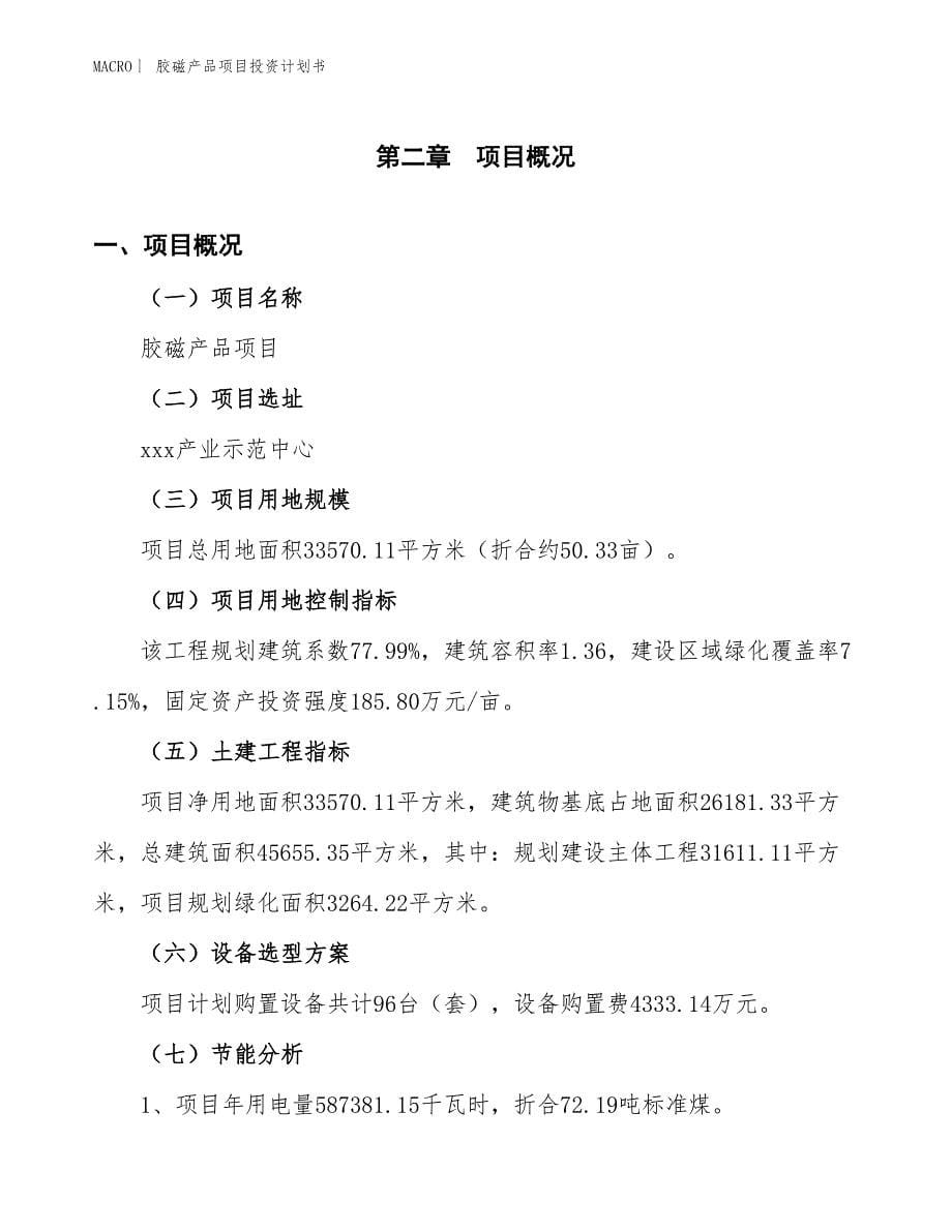 （招商引资报告）胶磁产品项目投资计划书_第5页