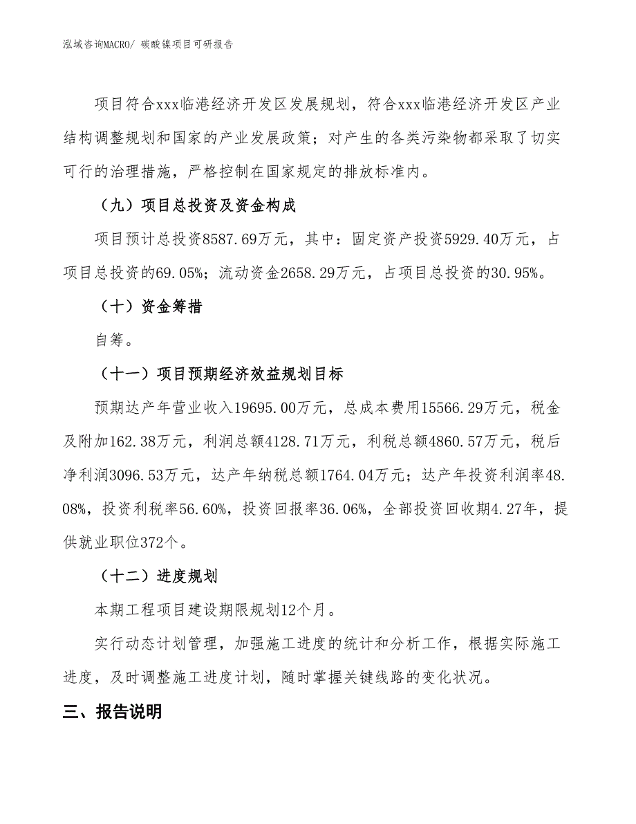 碳酸镍项目可研报告_第4页