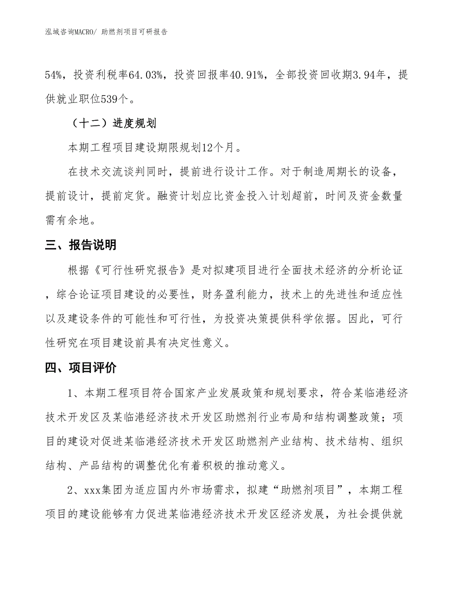 助燃剂项目可研报告_第4页