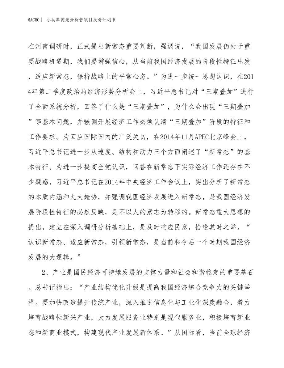 （招商引资报告）小功率荧光分析管项目投资计划书_第5页