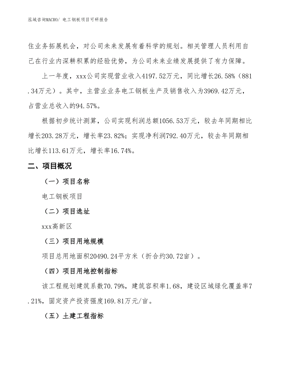 电工钢板项目可研报告_第2页